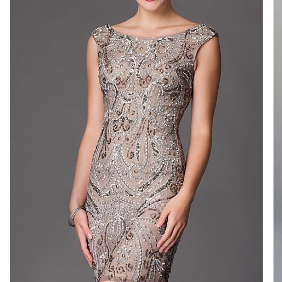 Shail K NYE Short Sparkly Beaded Party Dress - Picture 4 of 4